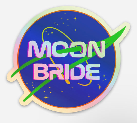 Holographic Moon Bride Sticker